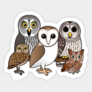 Birdorable Owl Fan Sticker